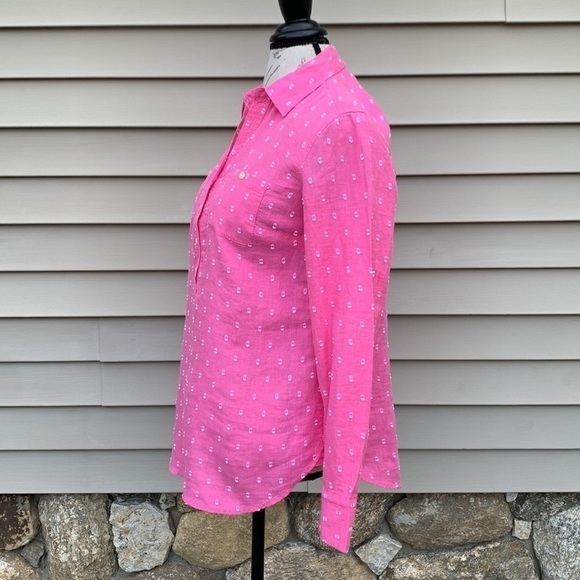 Talbots pink linen popover - Picture 5 of 13